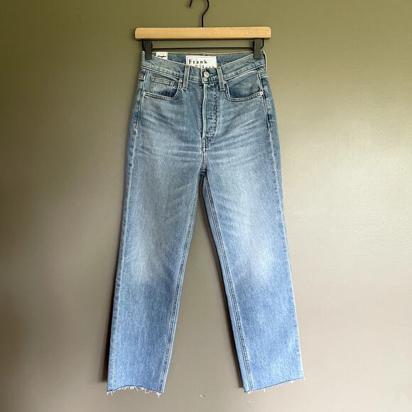 NWOT FRANK & EILEEN MONAGHAN Mom Jean Size 25 Blue Denim High Waist Straight Leg - Picture 5 of 16